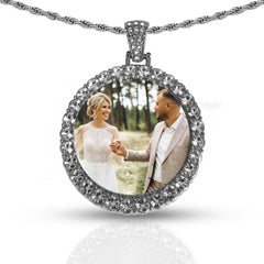 Personalized Silver Round Pendant for Men & Women