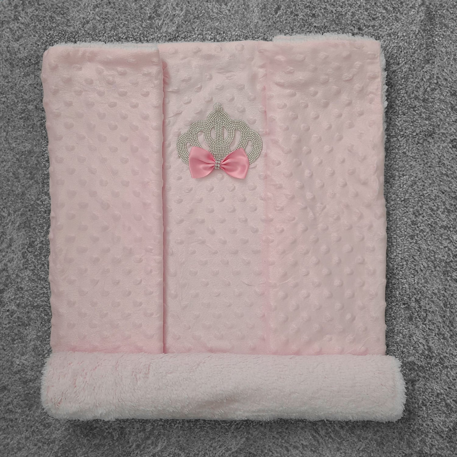 Baby Girls Bubble Blanket With Crown