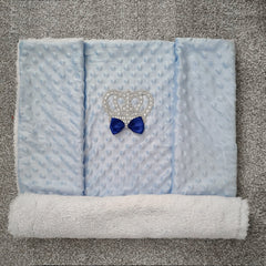 Baby Boy Bubble Blanket With Crown