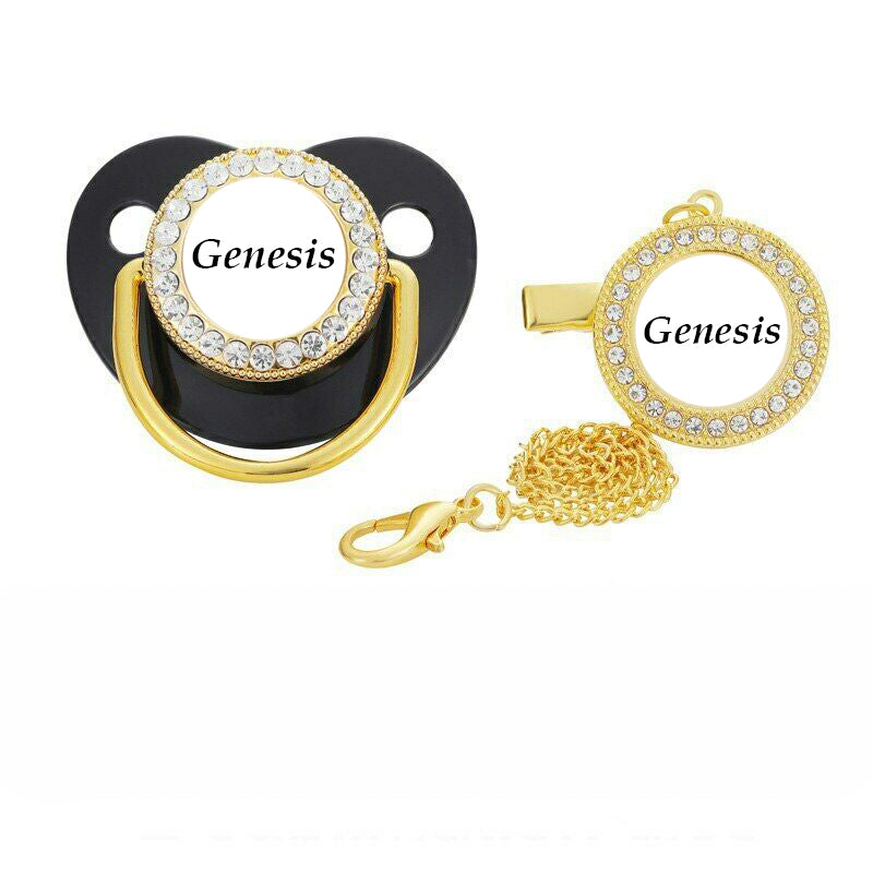 Black On Golden Pacifier