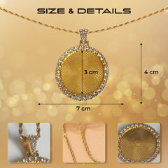 Personalized Golden Round Pendant for Men & Women