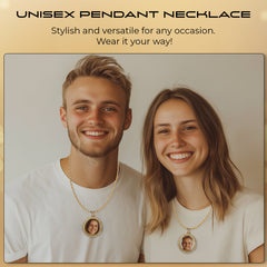 Personalized Golden Round Pendant for Men & Women