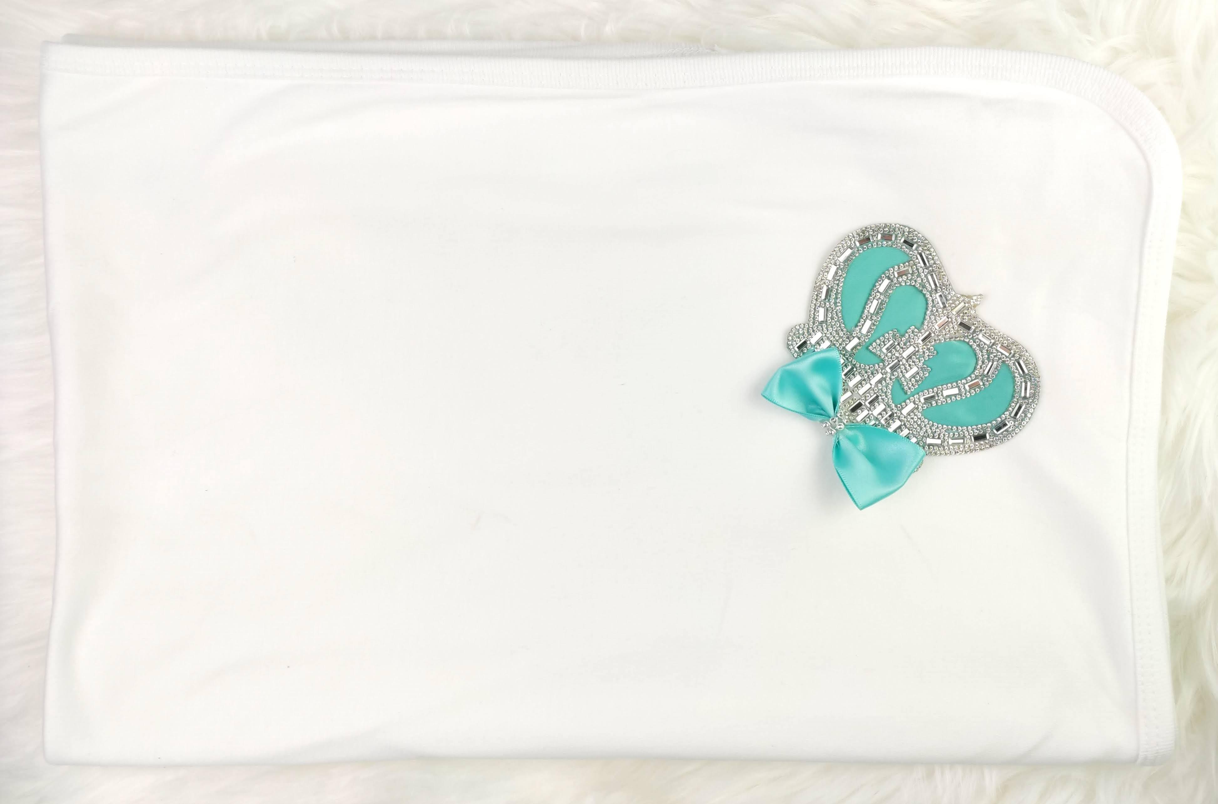 Mint Green On White Blanket (Prince Crown)