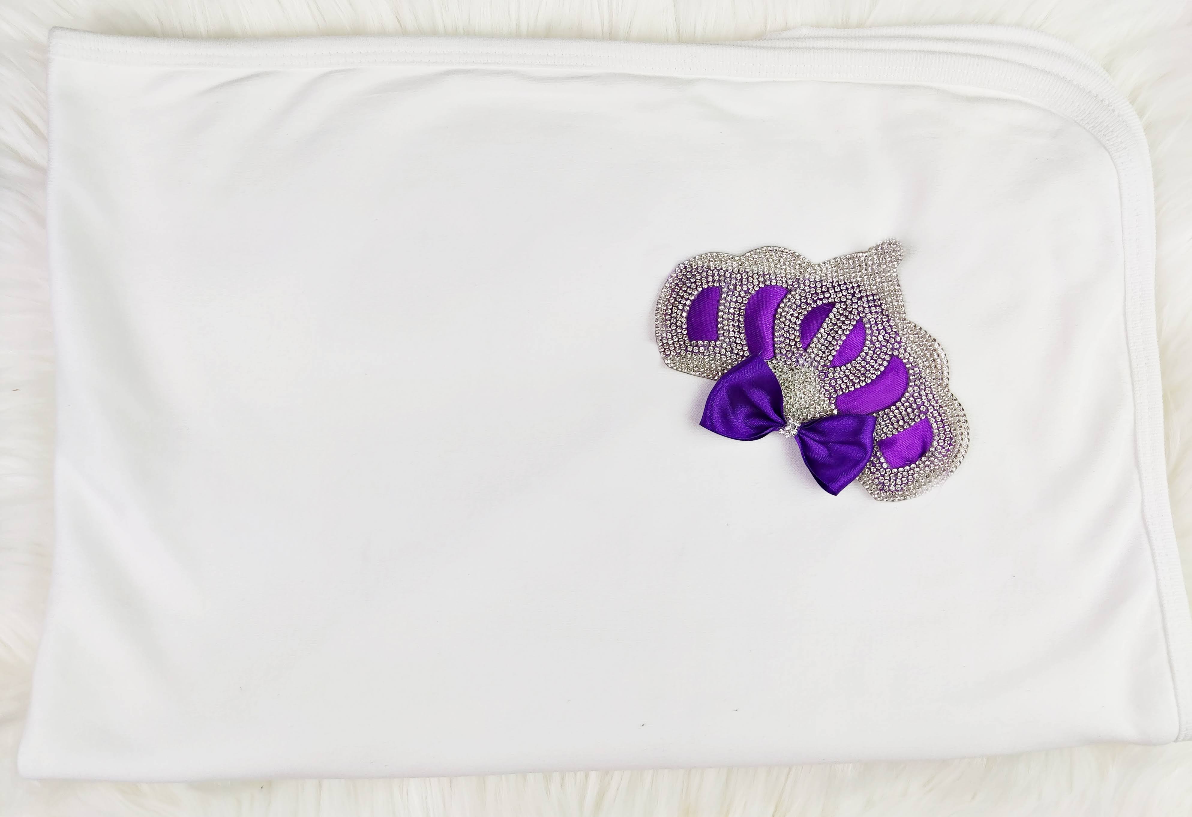 Purple On White Blanket
