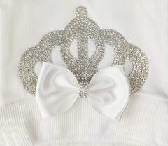 White On White Blanket Set ( Queen Crown )