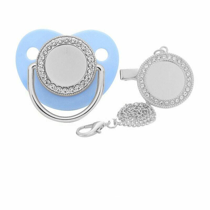 Blue On Silver Pacifier